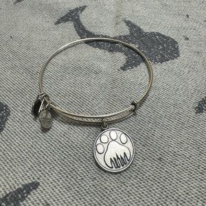Alex and Ani Silver Pawprint Bangle Bracelet
